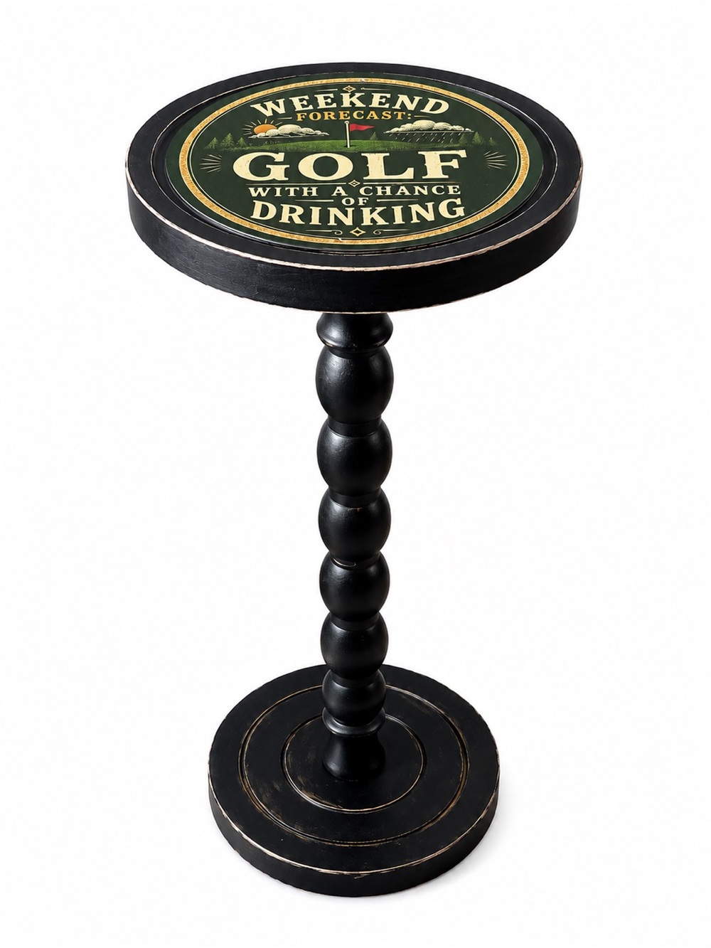 Golf Drink Table, Golf Side Table, Golf Accent Table, Whiskey Stand